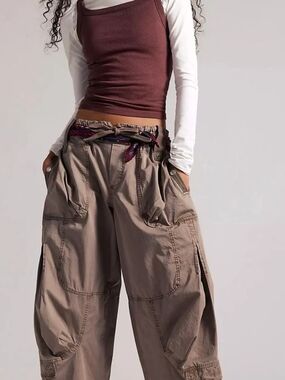 NWT We The Free Onset Pull On Cargo Pants Dusted Cocoa Xs
